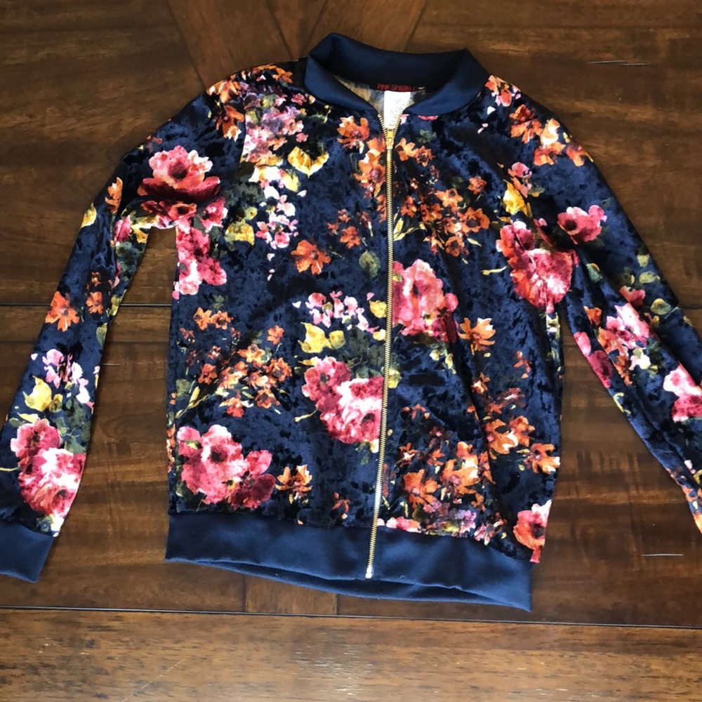 Velvet floral jacket